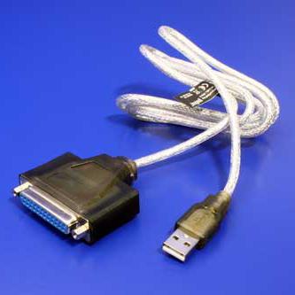 Kabel USB (1.1), USB A M- 25 pin F, 1.5m, černý, IEEE 1284