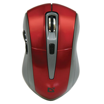 Myš bezdrátová, Defender Accura MM-965, červená, optická, 1600DPI