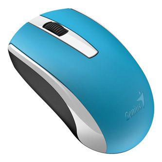 Genius Myš Eco-8100, 1600DPI, 2.4 [GHz], optická, 3tl., bezdrátová USB, modrá, Intergrovaná
