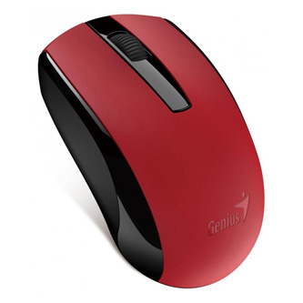 Genius Myš Eco-8100, 1600DPI, 2.4 [GHz], optická, 3tl., bezdrátová USB, červená, Intergrovaná