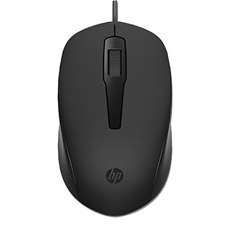 HP myš 150 1600DPI, optická, 3tl., drátová USB-A, černá, 1 ks Windows 7,8,10, Mac 10.1 a vyšší