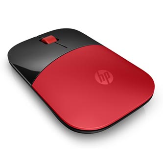 HP myš Z3700 Wireless Cardinal Red, 1200DPI, 2.4 [GHz], optická Blue LED, 3tl., bezdrátová, červená, 1 ks AA, Windows 7/8/10, Mac