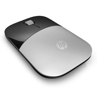HP myš Z3700 Wireless Silver, 1200DPI, 2.4 [GHz], optická Blue LED, 3tl., bezdrátová, stříbrná, 1 ks AA, Windows 7/8/10, Mac OS 10