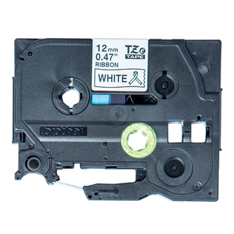 Brother originální páska do tiskárny štítků, Brother, TZE-R231, černý tisk/bílý podklad, 4m, 12mm, pruhovaná