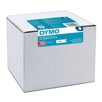 Dymo originální páska do tiskárny štítků, Dymo, 2093096, černý tisk/bílý podklad, 7m, 9mm, 10ks v balení, cena za balení, D1