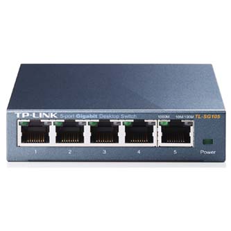 TP-LINK, TL-SG105, mini switch, LAN, 10/100/1000Mbps, 5 portový