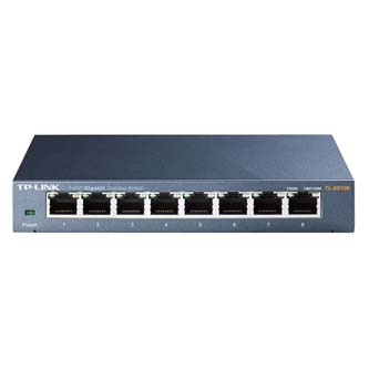 TP-LINK, TL-SG108, mini switch, LAN, 10/100/1000Mbps, 8 portový