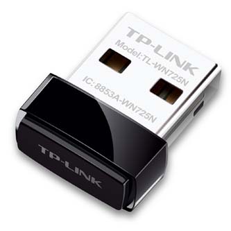 TP-LINK, TL-WN725N, mini USB adapter, Wireless 2,4Ghz, 150Mbps, (18.6 x 15 x 7.1mm)