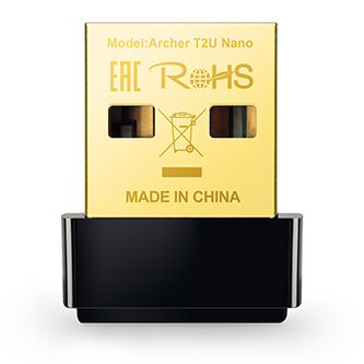 TP-LINK USB klient Archer T2U Nano 2.4GHz a 5GHz, 600Mbps, integrovaná anténa, 802.11ac, dual-band, nano design