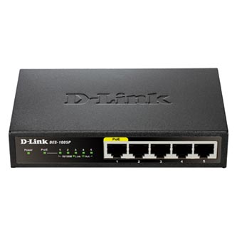 D-LINK, DES-1005P, switch, LAN, 10/100Mbps, 5-ti portový