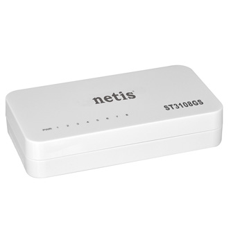 NETIS, ST3108GS, mini switch, LAN, 10/100/1000Mbps, 8 portový