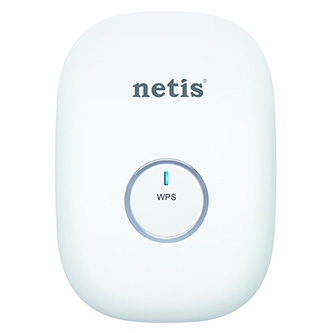 NETIS, E1+, Extender, Wireless 2,4Ghz, 300Mbps, bilý, zesilovač WIFI