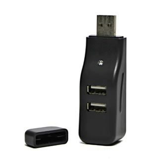 USB (2.0) HUB 4-port, 335, černá, LED signalizace