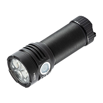 LED dobíjecí baterka, 1x4000 mAh, hliník, černá, 3300lm, 220m, funkce zoom, 3 druhy svícení,IPX4, USB dobíjení