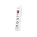 ARMAC SURGE PROTECTOR MULTI M3 3M 3X FRENCH OUTLETS GREY