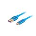 LANBERG USB-C(M)->USB-A(M) 2.0 CABLE 1M BLUE PREMIUM 5A 