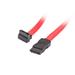 LANBERG SATA DATA III (6GB/S) F/F CABLE 50CM ANGLED DOWN/STRAIGHT RED 