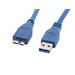 LANBERG Micro USB (M) na USB-A (M) 3.0 kabel 0,5m, modrý