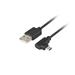 LANBERG micro USB (M) na USB-A (M) 2.0 kabel 1,8m, černý, micro oboustranný samec pravoúhlý levý/pravý