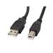 LANBERG USB-A(M)->USB-B(M) 2.0 CABLE 0.5M BLACK FERRITE 