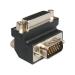 Delock Adaptér DVI 24+5 pin samice > VGA 15 pin samec 90°