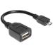 Delock Adapter USB micro-B samec > USB 2.0-A samice OTG 18cm flexibilní husí krk