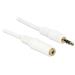 Delock Stereo Jack Extension Cable 3.5 mm 3 pin male > female 0.5 m white