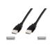 Digitus USB 2.0 kabel, typ A, M / M, 3,0 m, USB 2.0 ve shodě, UL, černý
