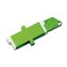 Digitus E2000 Coupler, Simplex, 8o APC Singlemode, Ceramic Ferrule, color green, incl. mounting screws