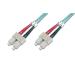 Digitus Fiber Optic Patch Cord, SC to SC Multimode 50/125 µ, Duplex Length 2m, Class OM3