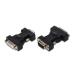 Digitus DVI adapter, DVI(24+5) - HD15 F/M,  DVI-I dual link, bl