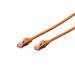 Digitus CAT 6 S-FTP patch cable, Cu, LSZH AWG 27/7, length 1 m, color orange