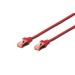 Digitus CAT 6 S-FTP patch cable, Cu, LSZH AWG 27/7, length 7 m, color red