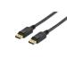 Ednet DisplayPort connection cable, DP M/M, 3.0m, w/interlock, Ultra HD 4K, cotton, gold, bl