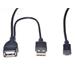 PremiumCord USB redukce kabel USB A/female+USB A/male - Micro USB/male OTG