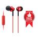 SONY MDR-EX110AP Sluchátka do uší s mikrofonem, rozsah 5 až 24000 Hz - Red