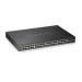 GS1920-48HPv2, 50 Port Smart Managed PoE Switch 44x Gigabit Copper PoE and 4x Gigabit dual pers., hybrid mode, standalone or Nebul
