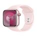 Apple Watch Series 9 Cellular 45mm Růžový hliník se světle růžovým sportovním řemínkem M/L