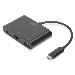 DIGITUS USB typ C Multiportový adaptér HDMI 4K@30 Hz 1x HDMI, 1x port USB-C (PD), 1x USB 3.0