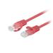 LANBERG Patch kabel CAT.5E UTP 0.25M červený Fluke Passed  