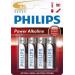 Philips baterie AA PowerLife, alkalická - 4ks