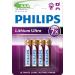 Philips baterie AAA Ultra lithium - 4ks