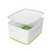 Úložný box s víkem Leitz MyBox, velikost L, bílá/zelená