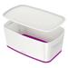 Úložný box s víkem Leitz MyBox, velikost S, bílá/fialová