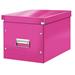 Čtvercová krabice Leitz Click&Store, velikost L (A4), růžová