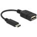 Delock adapter kabel USB Typ-C™ 2.0 samec > USB 2.0 typ A samice 15 cm černý
