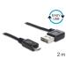 Delock kabel EASY-USB 2.0-A samec pravoúhlý > USB 2.0 micro-B samec 2 m