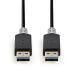 Nedis CCBW61000AT20 - USB 3.0 Kabel | A Zástrčka - A Zástrčka | 2 m | Antracit
