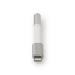 Nedis CCTB39950AL015 - Apple Lightning Adaptér | Apple Lightning 8-pin Zástrčka - 3,5mm Zásuvka | 0,08 m | Hliník