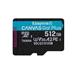 KINGSTON 512GB microSDHC Canvas Go! PLus 170R/100W U3 UHS-I V30 Card bez adapteru